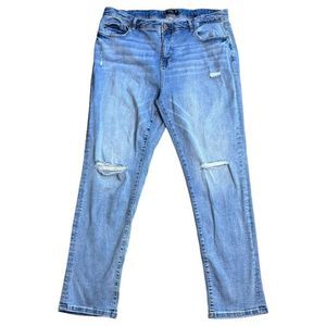 Stitch Star Plus Size 18 Distressed High Rise Skinny Jeans EUC Cotton Blend